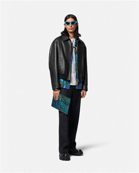 versace h&m leather jacket|versace online store.